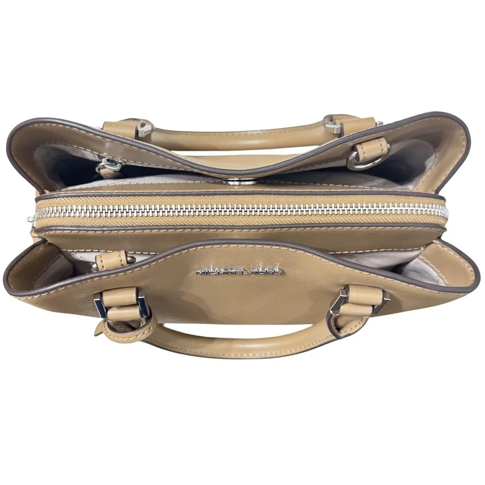 Michael Kors Small Camille Dark‎ Khaki saffiano Leather Satchel Handbag